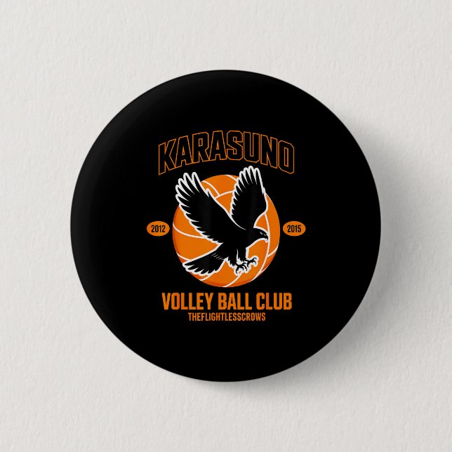 Japanese Anime Volleyball Club Karasunooo High  6 Cm Round Badge (Front)