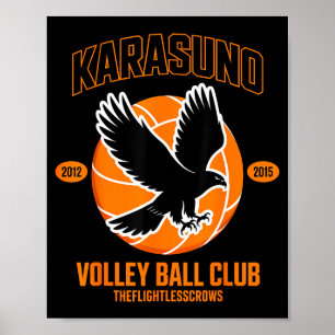 Japanese Anime Volleyball Club Karasunooo High  Poster