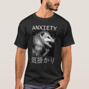 Japanese Anxiety Possum Japan Text Opossum T-Shirt