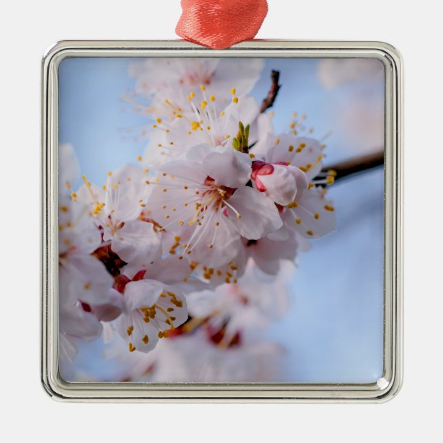 Japanese Apricot Blossom Metal Tree Decoration (Front)
