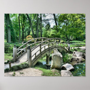 Japanese arc bridge poster