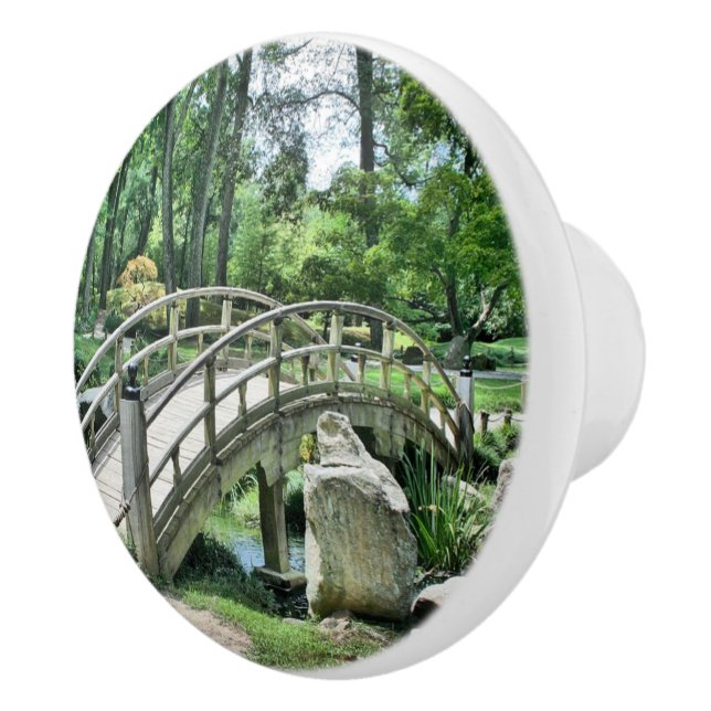 Japanese arch bridge ceramic knob (Right)