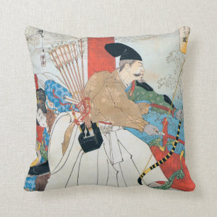 Japanese Archer Ancient Art Cushion