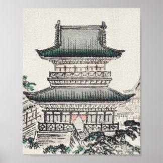Japanese Architecture by Kōno Bairei Poster