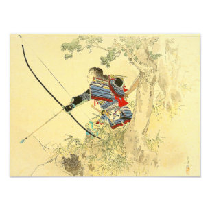 Japanese Art - A Samurai With A Longbow And Arrows Photo Print