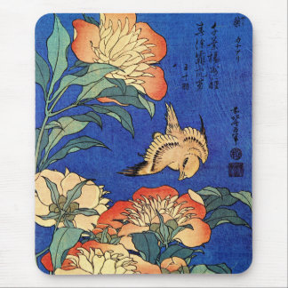 Japanese Art Birds and Flowers Mouse Pad