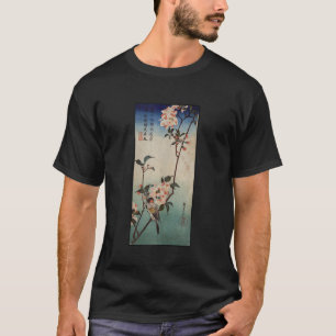 Japanese Art Birds Tree Cherry Blossoms Japan Wood T-Shirt