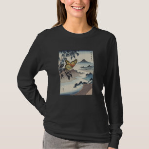 Japanese Art Butterfly Kyosai Vintage Japan Artwor T-Shirt