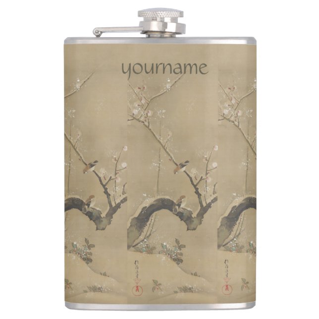 Japanese Art custom flask (Front)