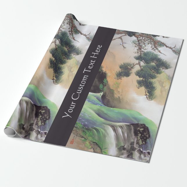 Japanese Art custom wrapping paper (Unrolled)