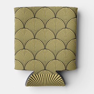 Japanese Art Deco: Black Gold Design Can Cooler