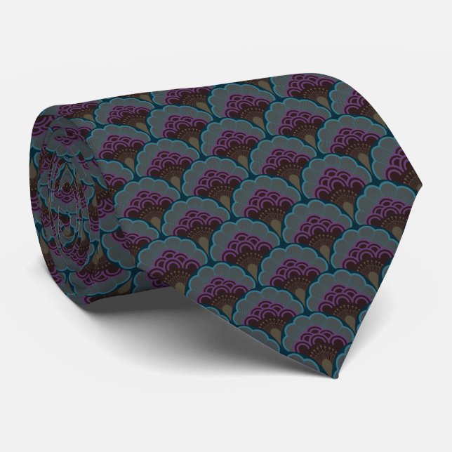Japanese art deco style_Midnight Tie (Rolled)