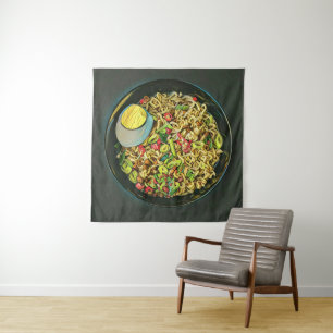 Japanese Art For Food Lovers Tapestry