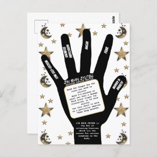 Japanese Art Harmonising Life Energy Hand Postcard