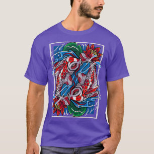 Japanese Art Koi Fish Lotus Graphic Japan T-Shirt