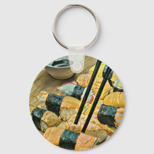 Japanese art lover key ring