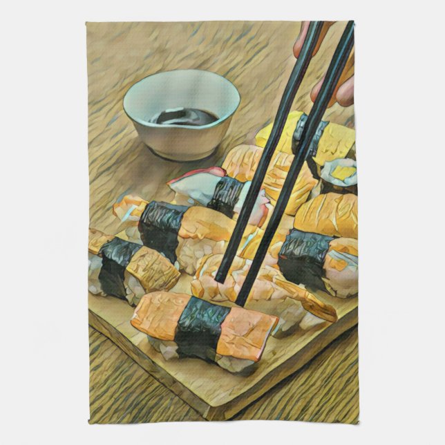 Japanese art lover tea towel (Vertical)