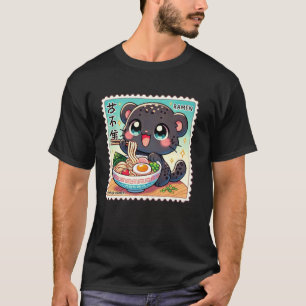 Japanese Art Mt. Fuji Noodles Lover Cub Tiger Rame T-Shirt