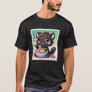 Japanese Art Mt. Fuji Noodles Lover Cub Tiger Rame T-Shirt