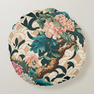 Japanese Art Round Cushion