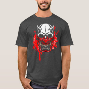 Japanese Art Samurai Skull Japan Ninja Shinobi War T-Shirt