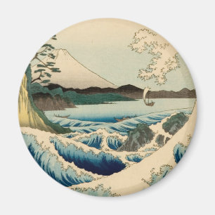 Japanese Art Sea of Satta Hiroshige Print Painting Magnet