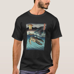 Japanese Art Sea Turtle Kyosai Vintage Japan Artwo T-Shirt