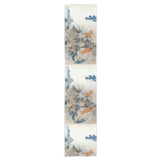 Japanese art table runner. short table runner