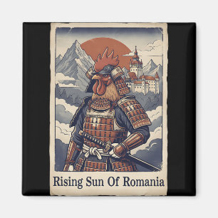 Japanese Art Ukiyo-e Romania Rooster Magnet