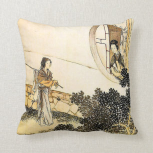 Japanese art vintage scene cushion