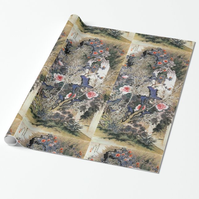 Japanese art wrapping paper (Unrolled)
