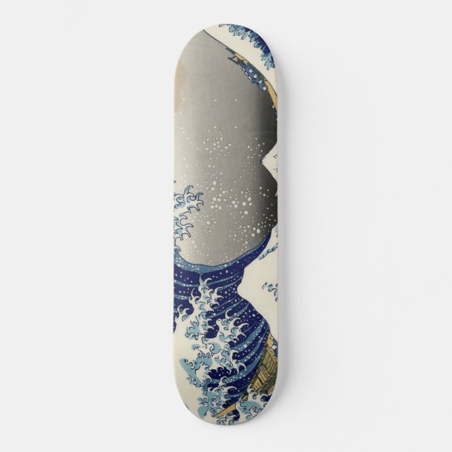 Japanese artwork painting wave, skateboard (Front)