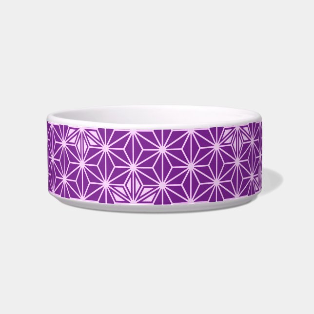 Japanese Asanoha pattern - amethyst purple Bowl (Left)