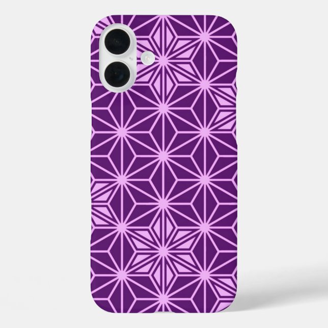 Japanese Asanoha pattern - amethyst purple Case-Mate iPhone Case (Back)