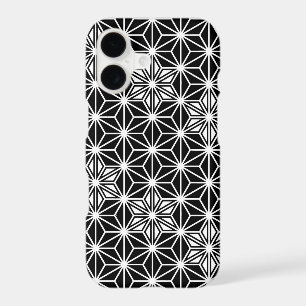 Japanese Asanoha pattern - black and white
