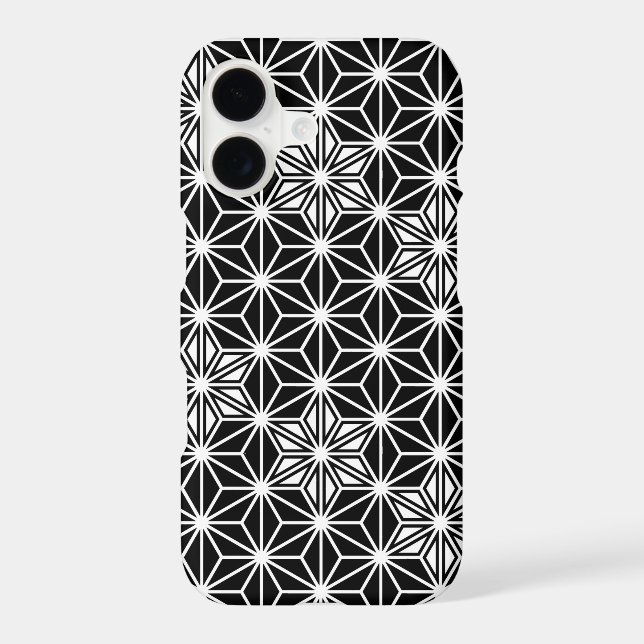Japanese Asanoha pattern - black and white (Back)