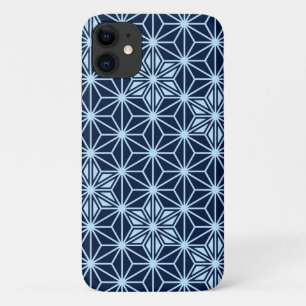 Japanese Asanoha pattern - indigo blue iPhone 11 Case
