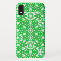 Japanese Asanoha pattern - jade green