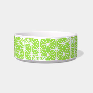 Japanese Asanoha pattern - light lime green Bowl