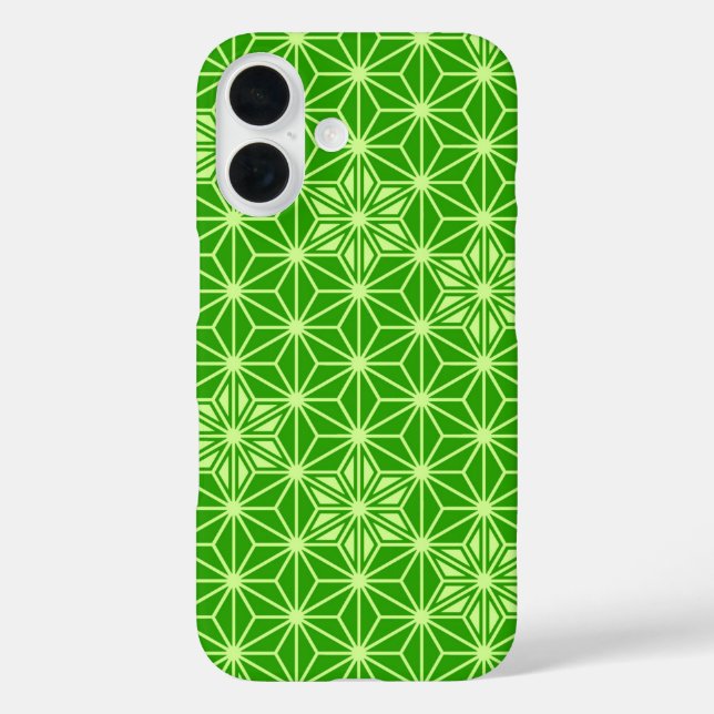 Japanese Asanoha pattern - lime green Case-Mate iPhone Case (Back)