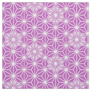 Japanese Asanoha pattern - orchid Fabric