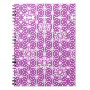Japanese Asanoha pattern - orchid Notebook