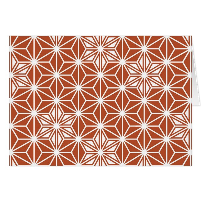Japanese Asanoha pattern - terracotta (Front Horizontal)