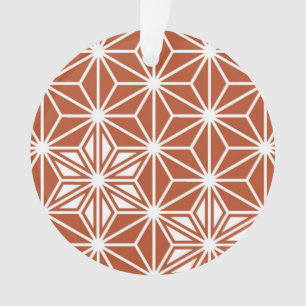 Japanese Asanoha pattern - terracotta Ornament