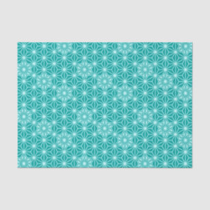Japanese Asanoha pattern - turquoise Tissue Paper