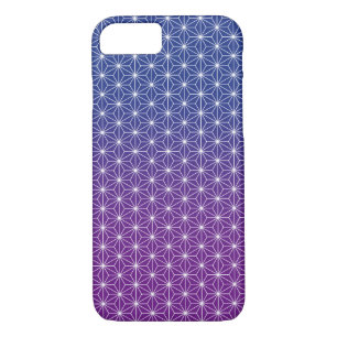 Japanese Asanoha Traditional Print Blue & Purple iPhone 8/7 Case