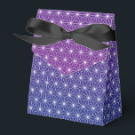 Japanese Asanoha Traditional Print Blue & Purple Favour Box<br><div class="desc">Asanoha is a traditional japanese pattern based on the star shaped leaves of a hardy plant which represents vitality and growth. This pattern has long been popular on kimonos and articles for kids and babies as it is believed to bring growth and vigour.</div>