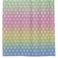Japanese Asanoha Traditional Print Pastel Rainbow