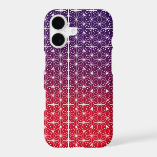 Japanese Asanoha Traditional Print Red & Purple