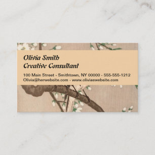 Japanese Asian Koson Bird Chickadee Songbird Business Card